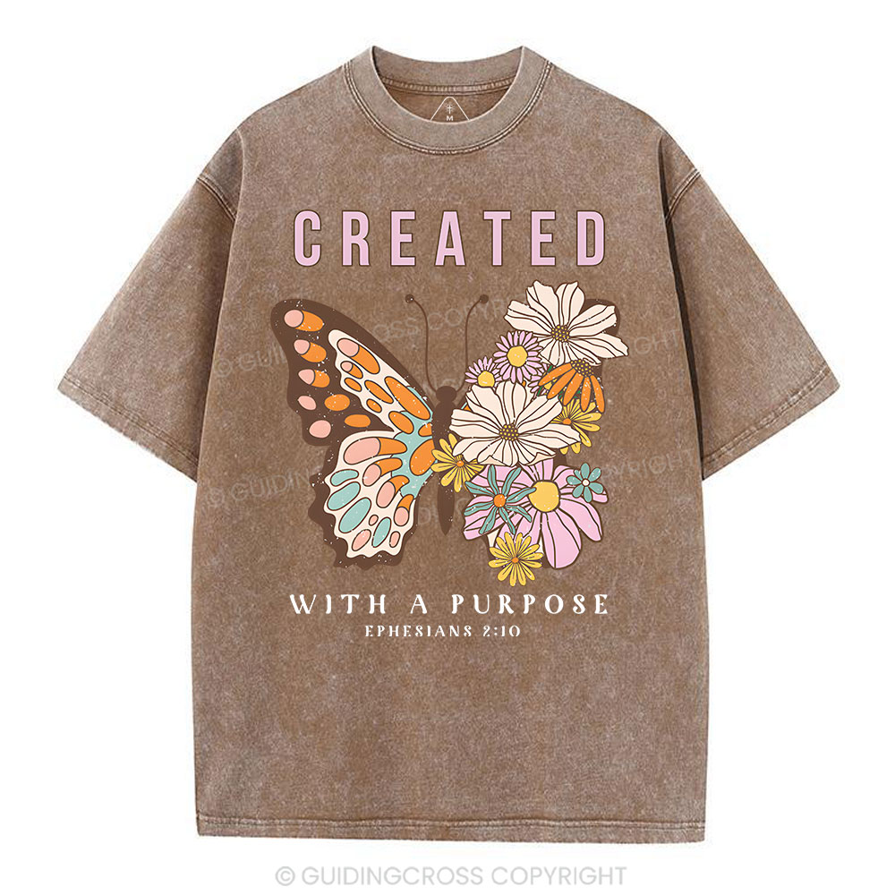 Created With Purpose Christian Washed T-Shirt