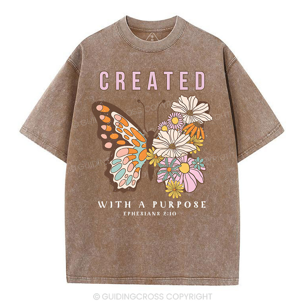 Created With Purpose Christian Washed T-Shirt