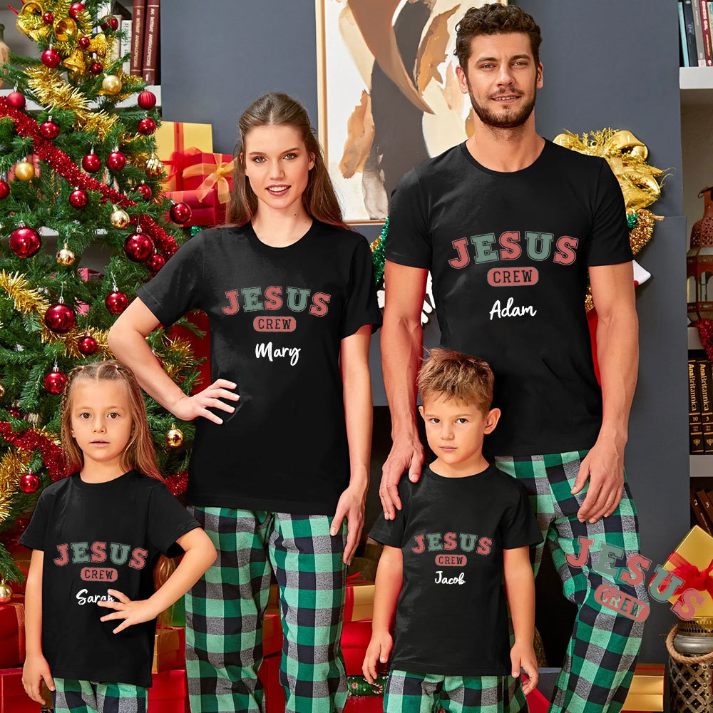 Jesus Crew Christmas Christian Family Matching Shirt