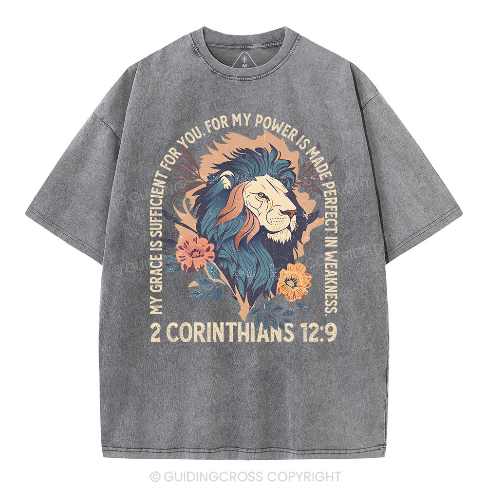 My Grace Is Sufficient For You Christian Washed T-Shirt
