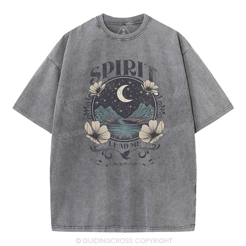 Spirit Lead Me Christian Washed T-Shirt