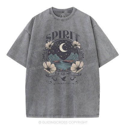 Spirit Lead Me Christian Washed T-Shirt