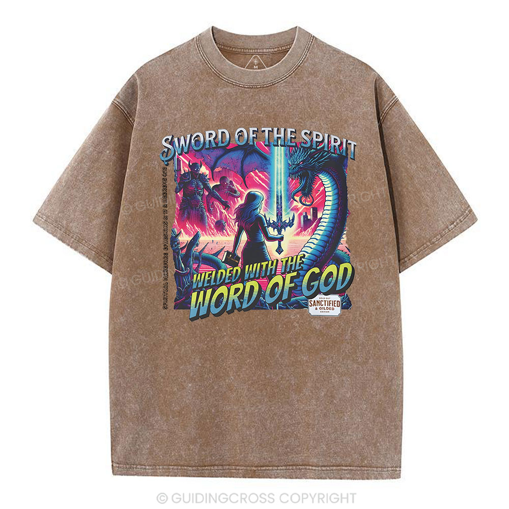 Sword Of The Spirit Christian Washed T-Shirt