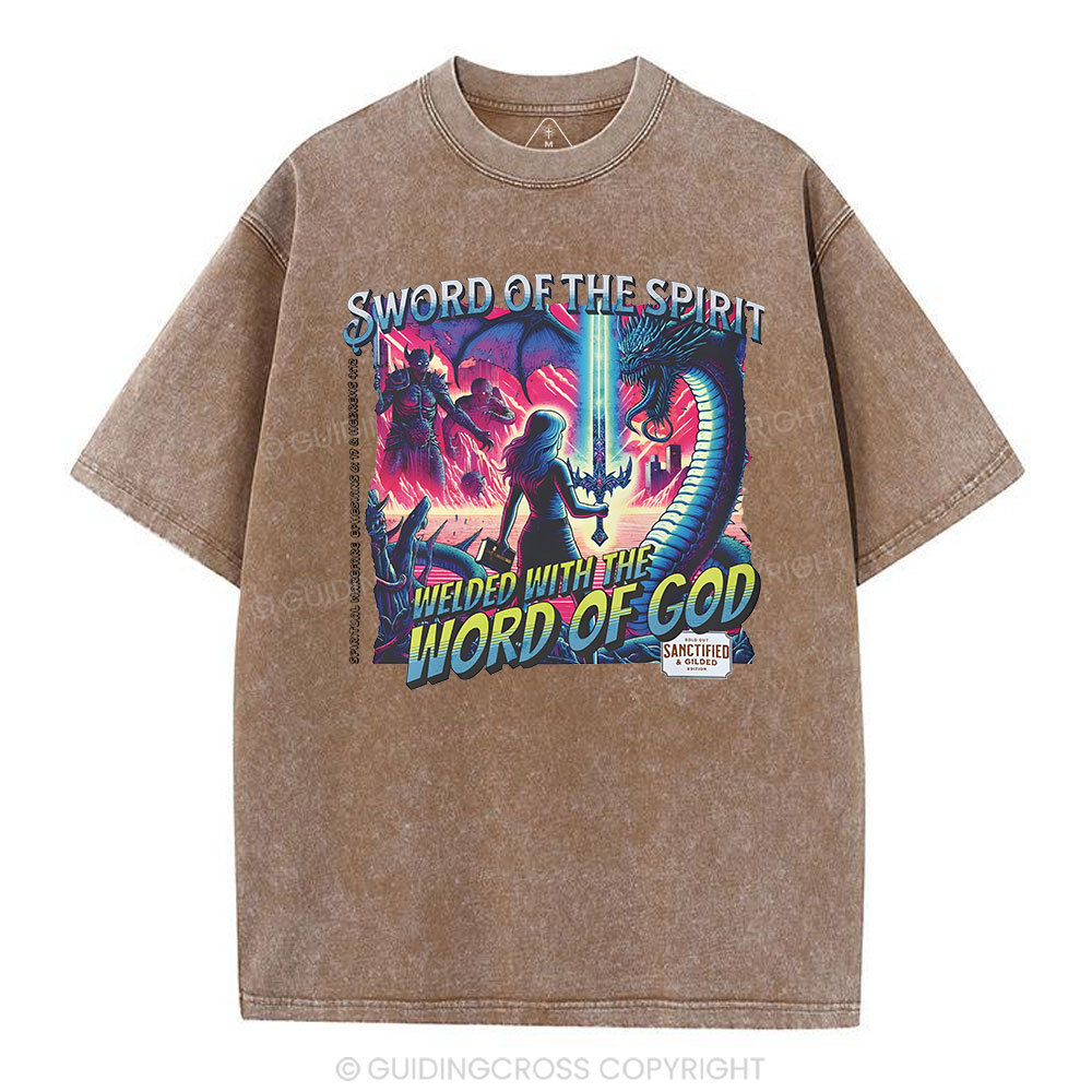 Sword Of The Spirit Christian Washed T-Shirt