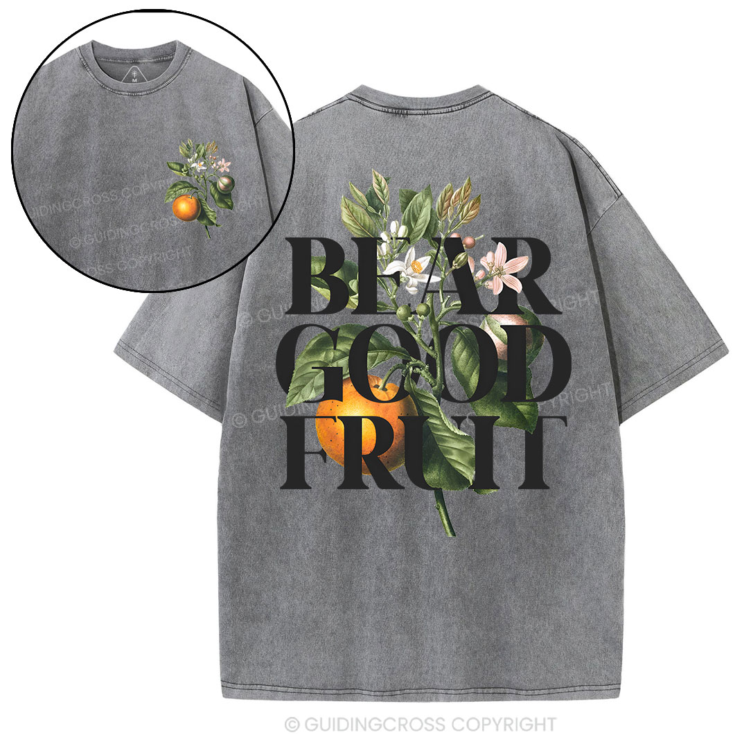 Bear Good Fruit Washed T-Shirt Sale - GuidingCross
