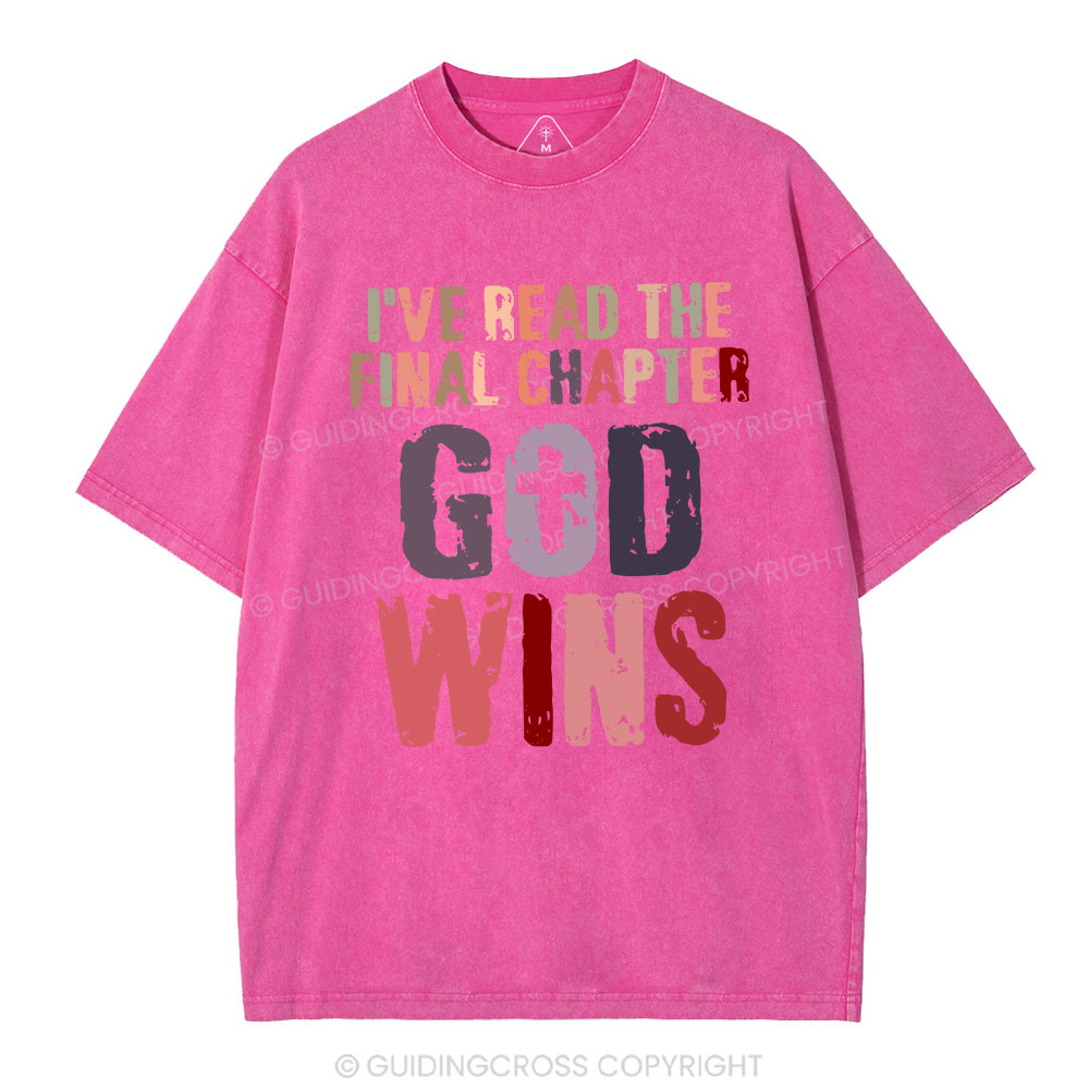 God Wins Vintage Christian Washed T-Shirt