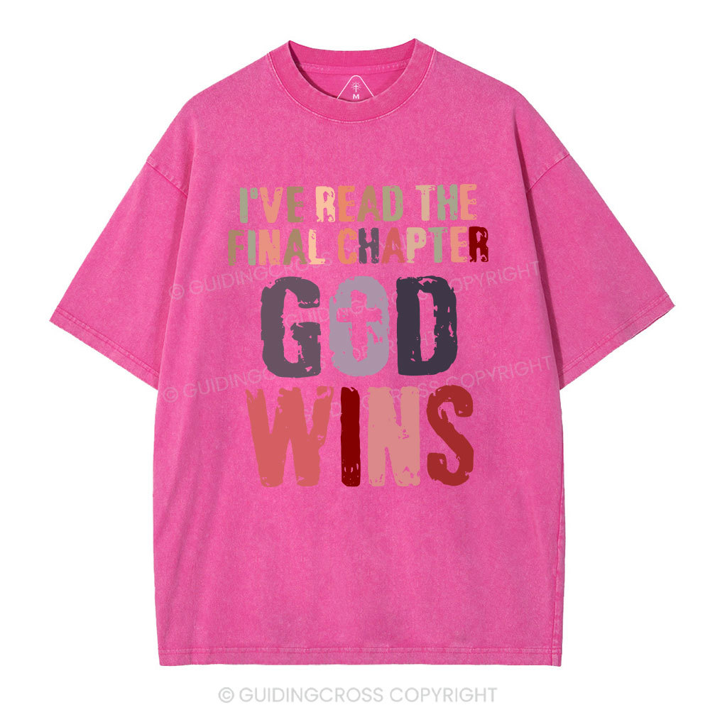 God Wins Vintage Christian Washed T-Shirt