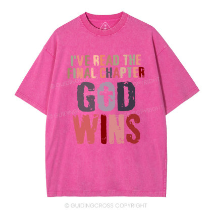 God Wins Vintage Christian Washed T-Shirt