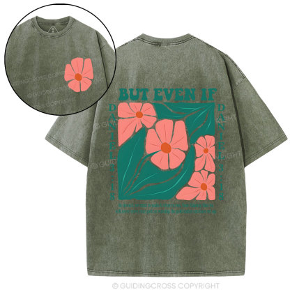 Floral Bible Verse Christian Washed T-Shirt
