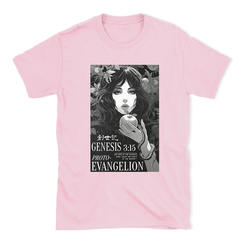 Retro Bible Print Genesis Evangelion Christian T-Shirt
