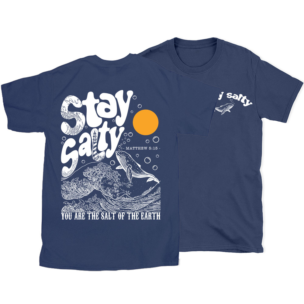 Stay Salty Ocean Waves Christian T-Shirt