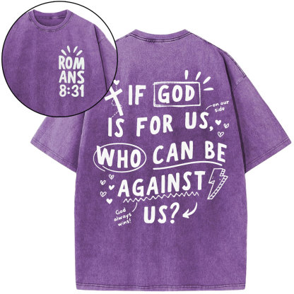 If God Is For Us Christian Washed T-Shirt