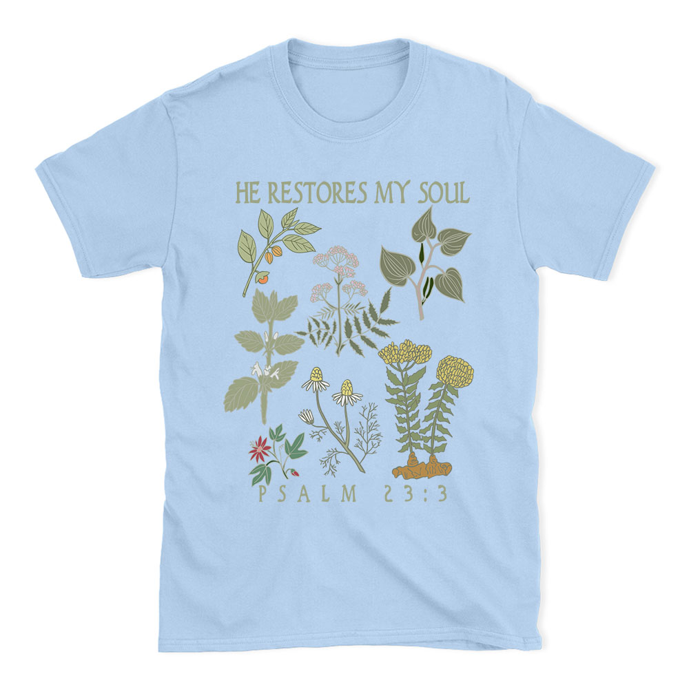 He Restores My Soul Christian T-Shirt