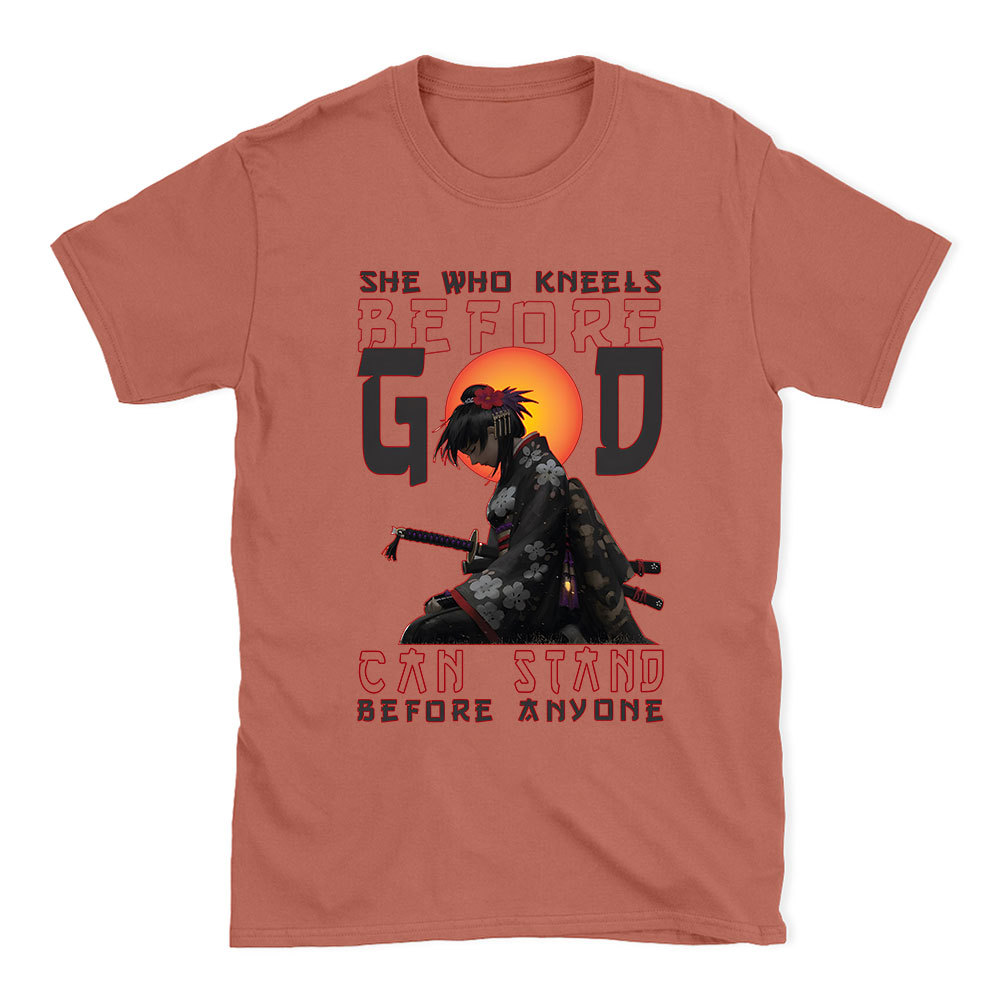She Who Kneels Before God Christian T-Shirt