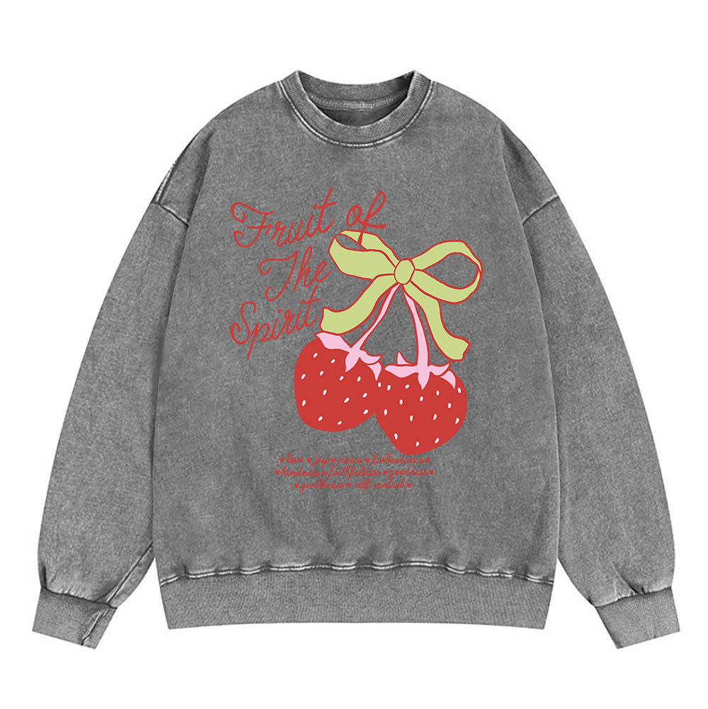 Fruit Of The Spirit Christian Washed Sweatshirt