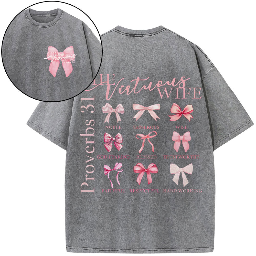 The Virtuous Wife Christian Washed T-Shirt