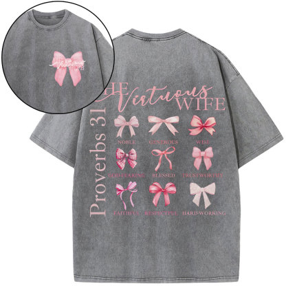 The Virtuous Wife Christian Washed T-Shirt