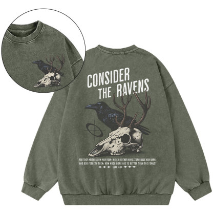 Consider The Ravens Christian Washed Sweatshirt