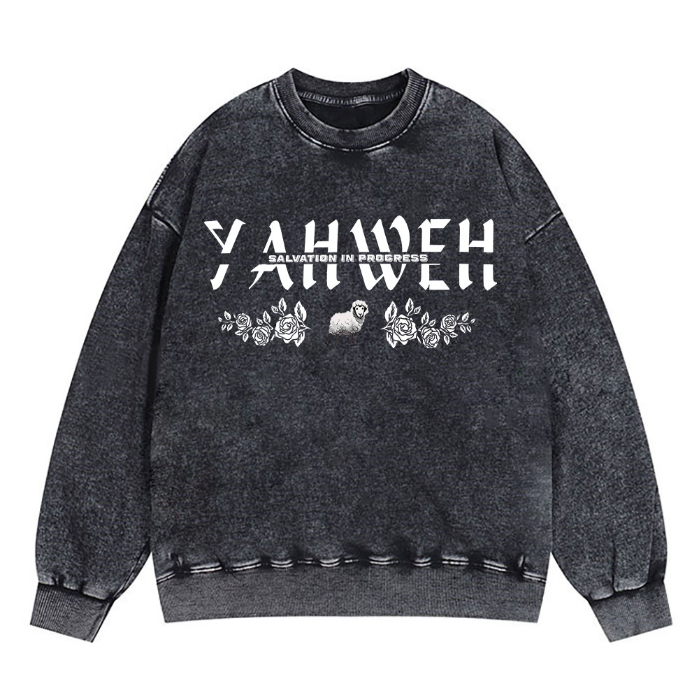 YAHWEH Christian Washed Sweatshirt