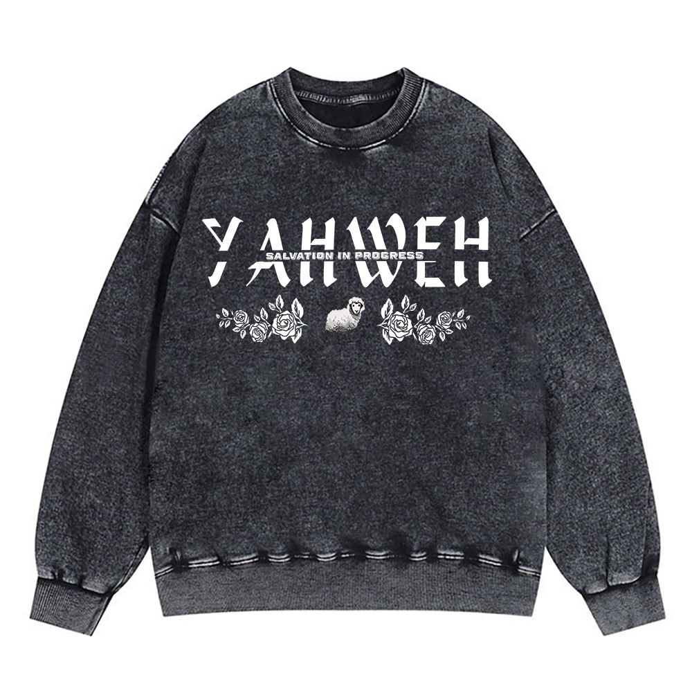 YAHWEH Christian Washed Sweatshirt