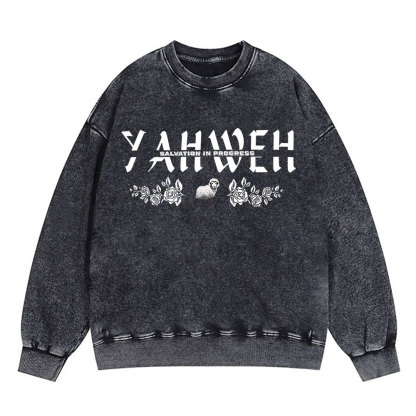 YAHWEH Christian Washed Sweatshirt