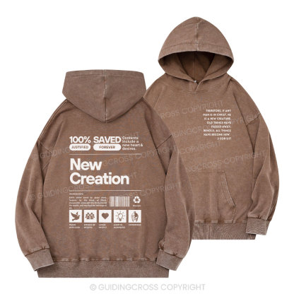 100% Saved Christian Washed Hoodie 
