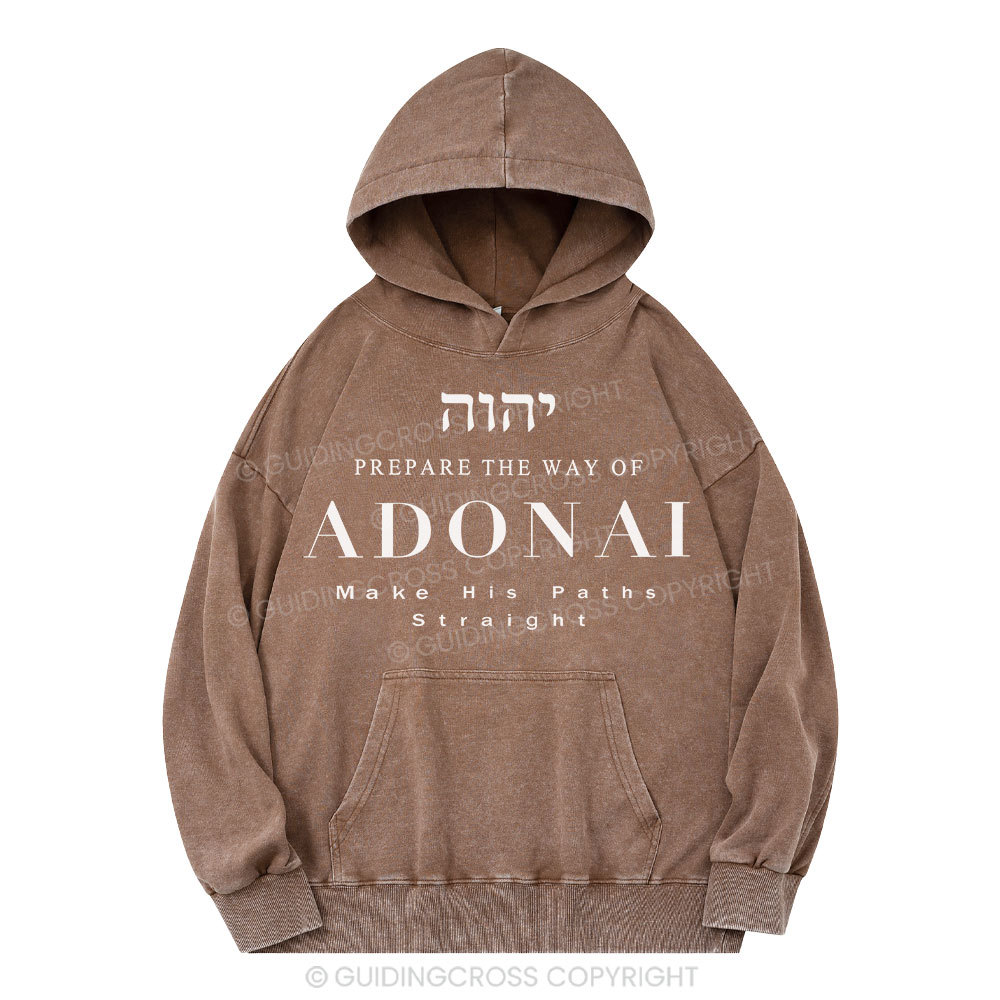 ADONAI Christian Washed Hoodie 