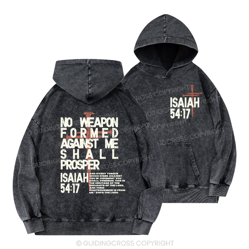No Weapon Christian Washed Hoodie 