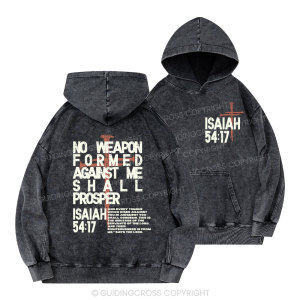 Image of No Weapon Christian Washed Hoodie