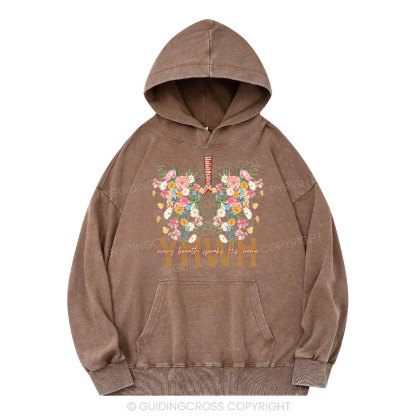 YHWH Floral Christian Washed Hoodie 