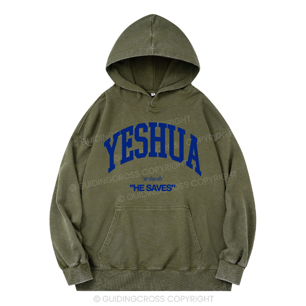 yeshua Christian Washed Hoodie
