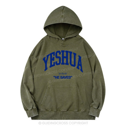 yeshua Christian Washed Hoodie