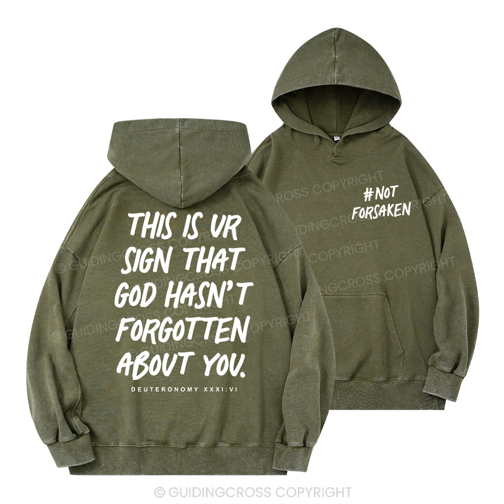 Not Forsaken Christian Washed Hoodie