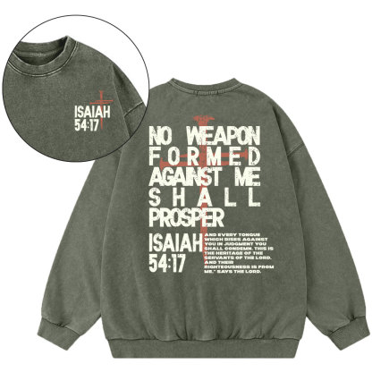 No Weapon Christian Washed Sweatshirt
