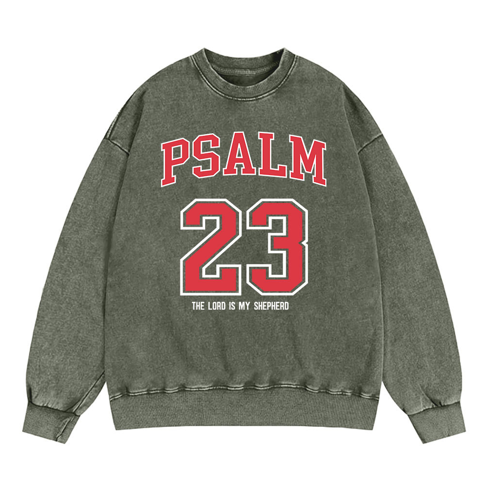 Psalm 23 Christian Washed Sweatshirt