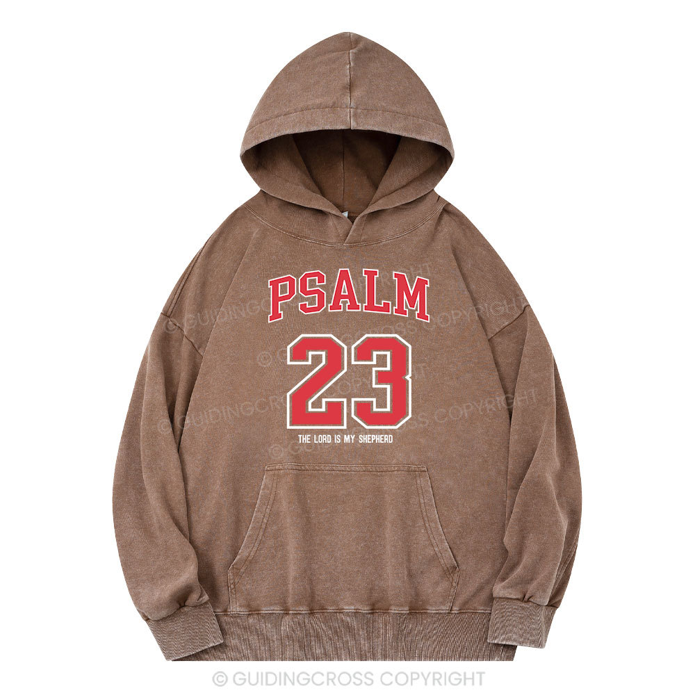 Psalm 23 Christian Washed Hoodie