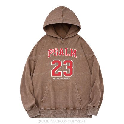 Psalm 23 Christian Washed Hoodie
