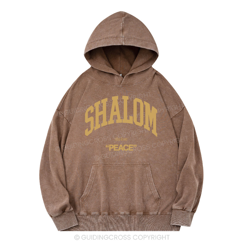 SHALOM Christian Washed Hoodie
