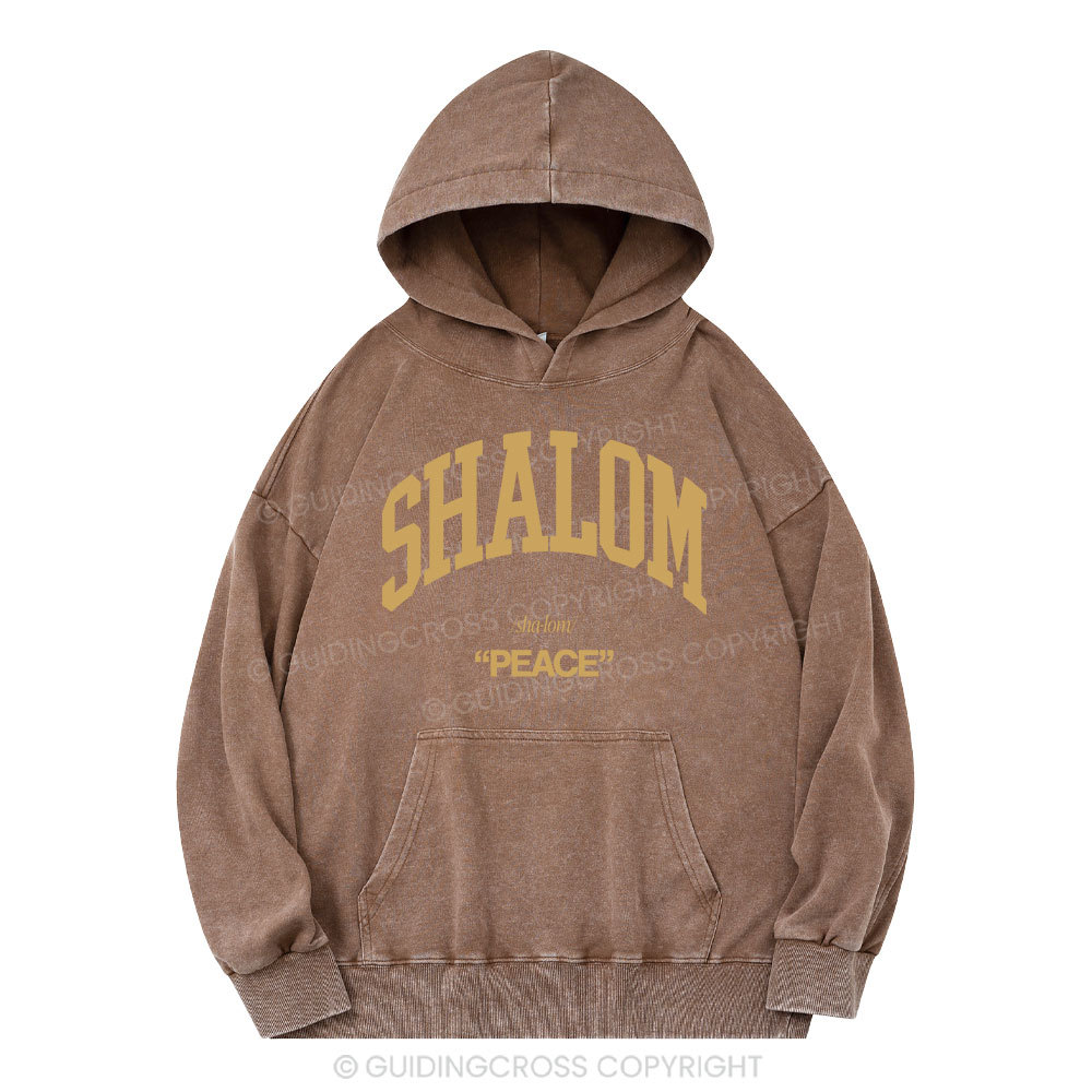 SHALOM Christian Washed Hoodie