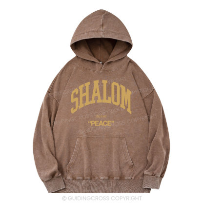 SHALOM Christian Washed Hoodie