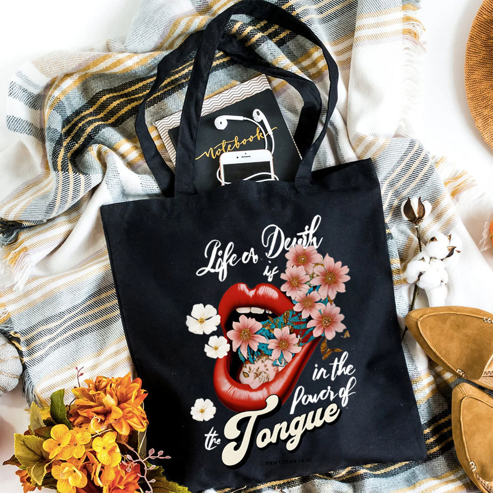 Life Or Death Christian Canvas Tote Bag