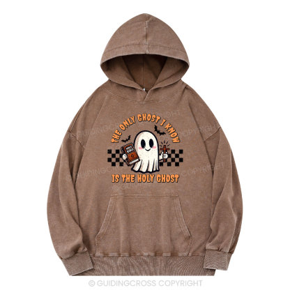 The Only Ghost I Know Is The Holy Ghost Christian Washed Hoodie