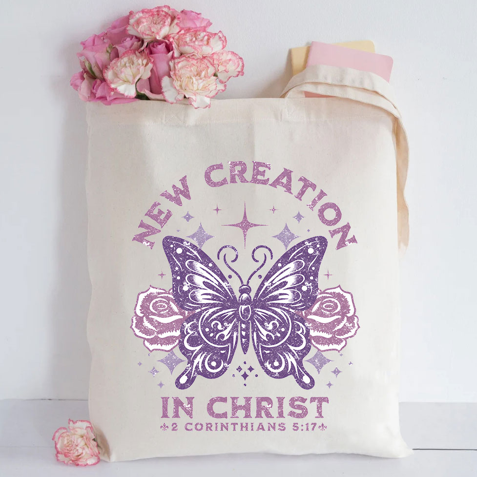 New Creation Christian Canvas Tote Bag