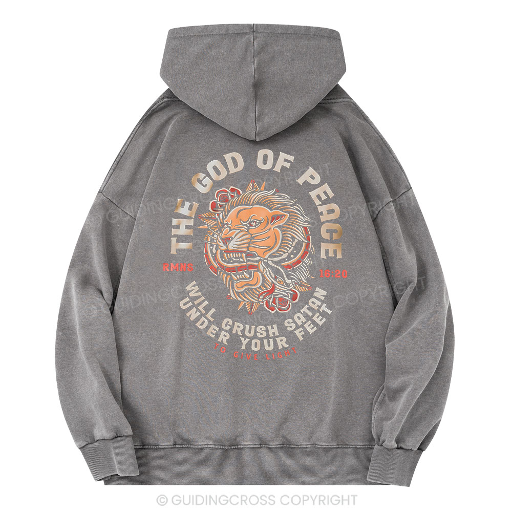 The God Of Peace Christian Washed Hoodie