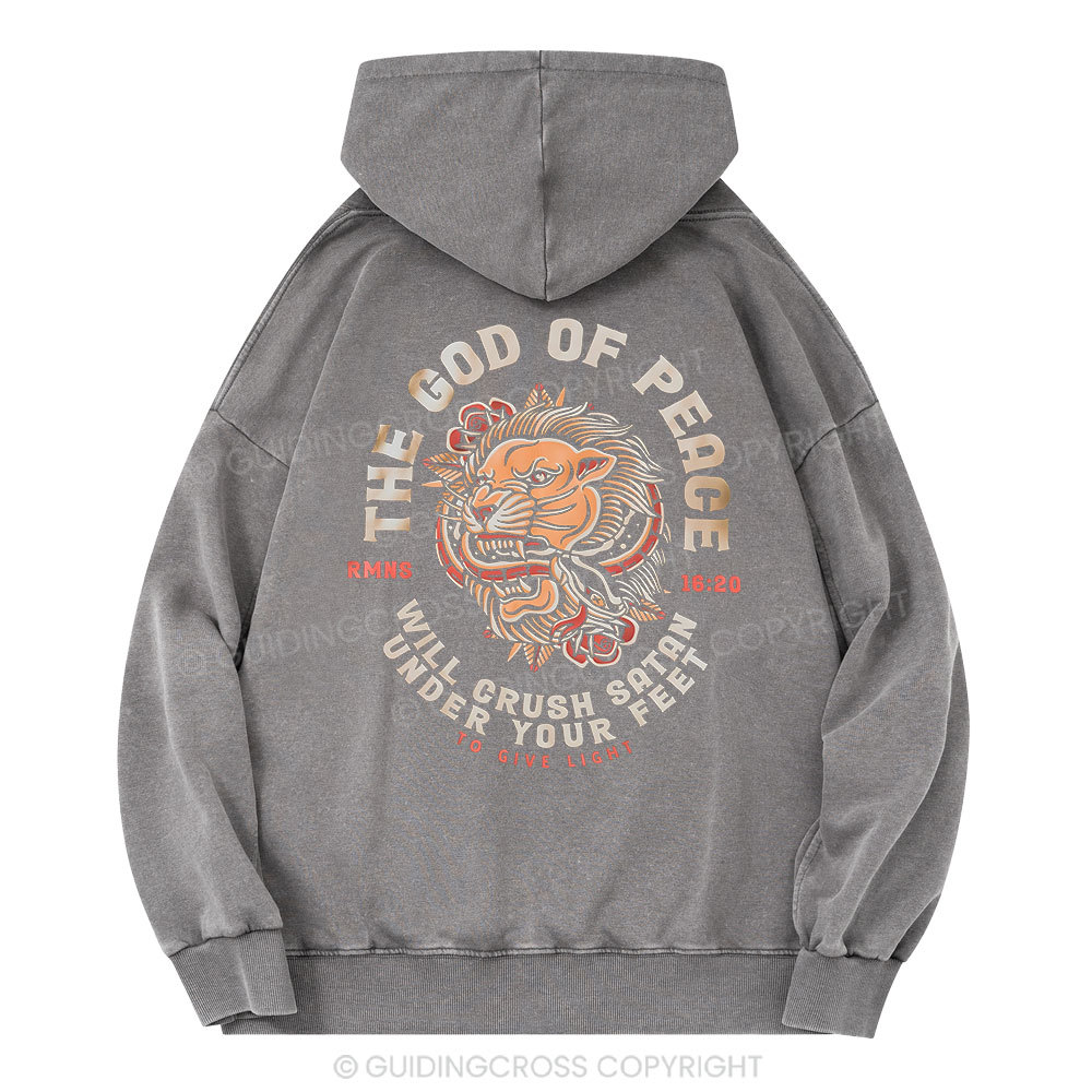 The God Of Peace Christian Washed Hoodie