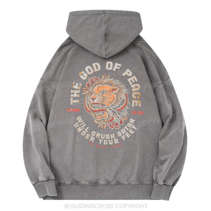 The God Of Peace Christian Washed Hoodie