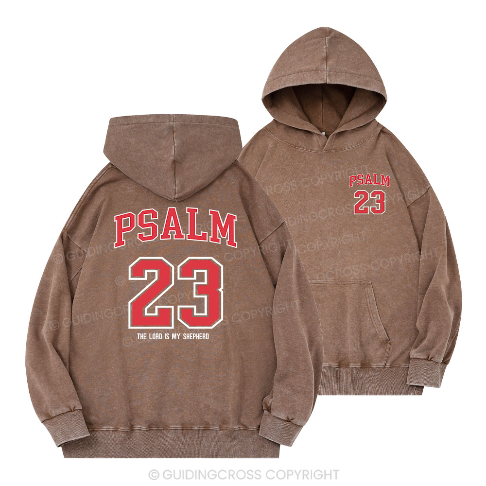 Psalm 23 Christian Washed Hoodie