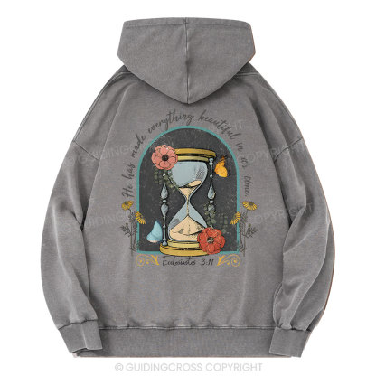 He Has Made Everything Beauty Christian Washed Hoodie