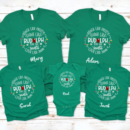 Personalized Dance Like Frosty Christmas Family Matching Shirts