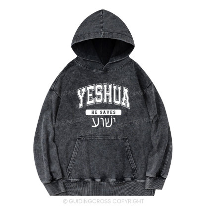 Yeshua Christian Washed Hoodie 
